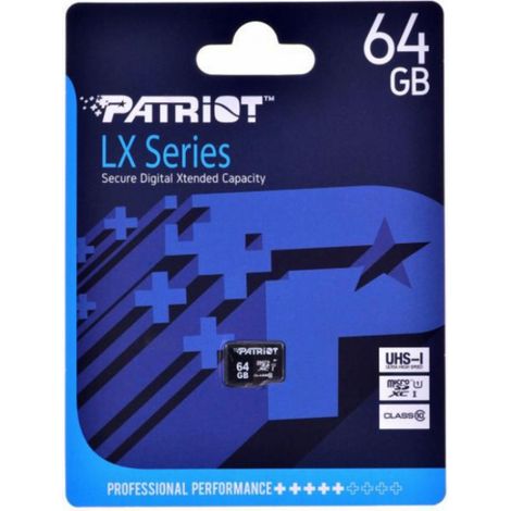 Patriot Memory PSF64GMDC10 memory card 64 GB MicroSDXC UHS-I Class 10 (1/2)