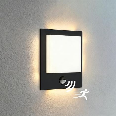 8.5W LED Integrated Cast Aluminium Wall Light Outdoor Motion Light, 4000K Neutral White Outdoor Light, IP44 Outdoor Lamp For Garden and Patio Lighting (1/5)