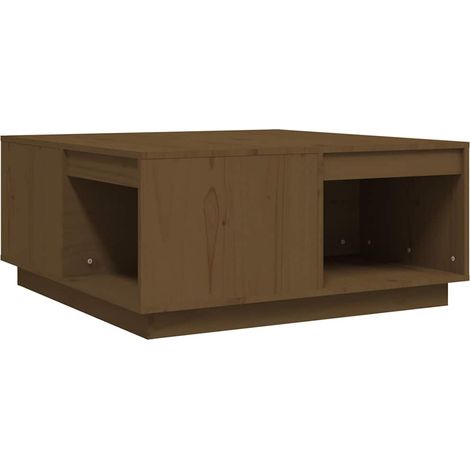 Maison Exclusive - Mesa de centro madera maciza de pino marrón mi (1/5)