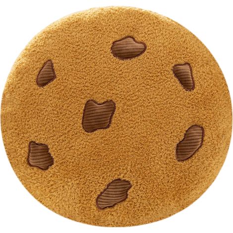 Coussin Ronde - Coussin Décoratif en Forme de Biscuit - Imprimé Numérique 3D - Doux et Moelleux en Coton - Rembourrage en Fibre PP - Pour Canapé, Chaise, Sol ou Bureau - 26 cm - 1 Pièce (1/5)