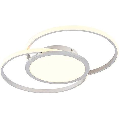 [NEUWERTIG] B-Ware Lucande Deckenlampe LED Senne dimmbar silber Aluminium 63cm Leuchte Licht (1/2)