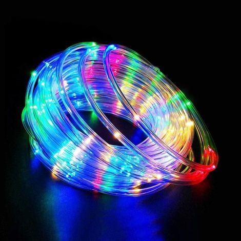 20m Solar String Lights, 200 LED Multicolor PVC Outdoor Light Tube IP68 Waterproof for Christmas Party New Year Outdoor Lighting Fence Garden Patio Decoration String Lights [Energy Class A++] (1/5)
