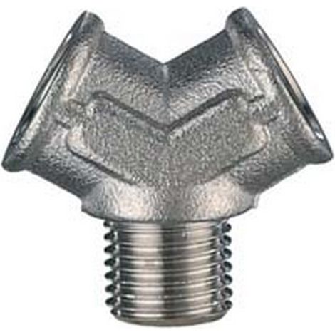 10PZ DEVIAZIONE FEMMINA "Y" CON CENTRALE MASCHIO - attacco inferiore 1/4"M art.3