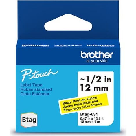 Brother BTAG-631 Etiketten erstellendes Band Schwarz auf gelb