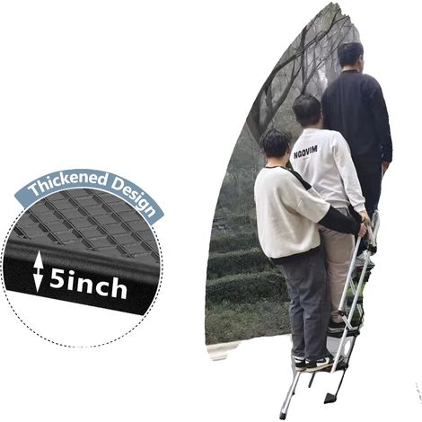 Escalera plegable, estructura de acero de alta resistencia, 4 peldaños, capacidad de carga de 150 kg, diseño que ahorra espacio, plataforma ancha. (1/5)