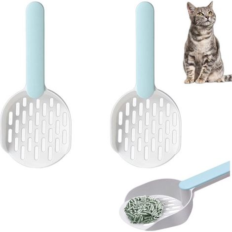 Set da 2 pezzi: paletta per lettiera per gatti, cucchiaio per lettiera per gatti, accessori per la pulizia degli animali domestici, mini paletta per escrementi, riutilizzabile, facile da usare per rac (1/5)