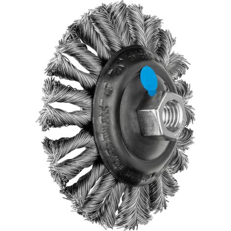 PFERD TOOLS COMBITWIST Kegelbürste gezopft KBG Ø 115x15 mm M14 Edelstahl-Draht-Ø 0,50mm Winkelschleifer (1)
