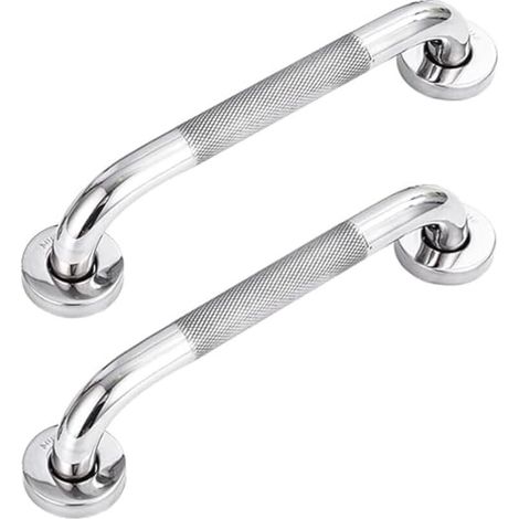 2Pcs 304 Stainless Steel Bathroom Grab Bars with Non-Slip Handle, for Bathtub, Toilet, Bathroom, Stair Railing
