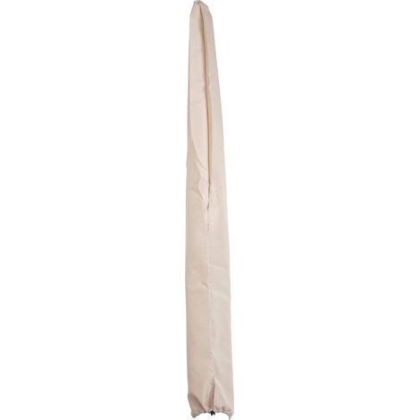 [NEUWERTIG] Schutzhülle für Holz-Sonnenschirm Lissabon 3m, Abdeckhülle Cover mit Kordelzug creme
