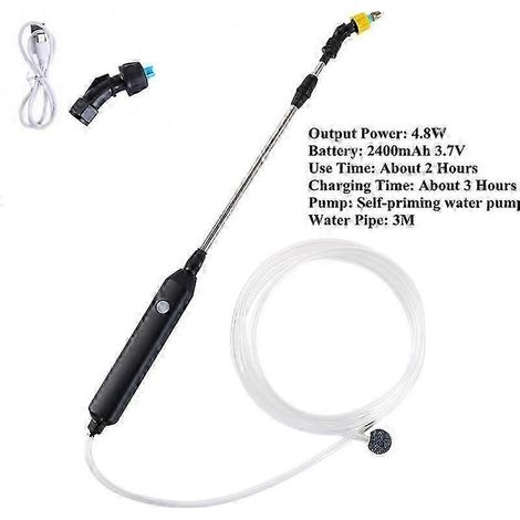 Garden Watering Spray Gun Automatic High Pressure Air Pump Sprayer Nozzle (1/5)