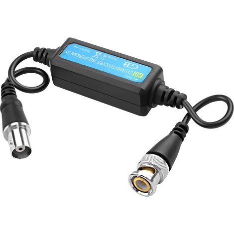Filtre vidéo BNC HD-TVI CVI AHD CVBS coaxial vidéo isolateur de boucle de terre balun BNC mâle vers femelle Filtre de bruit audio Caméra de sécurité Système stéréo domestique pour caméra de (1/5)