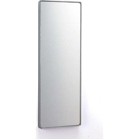 Espejo de pared rectangular de acero cromado h100 Jess Big
