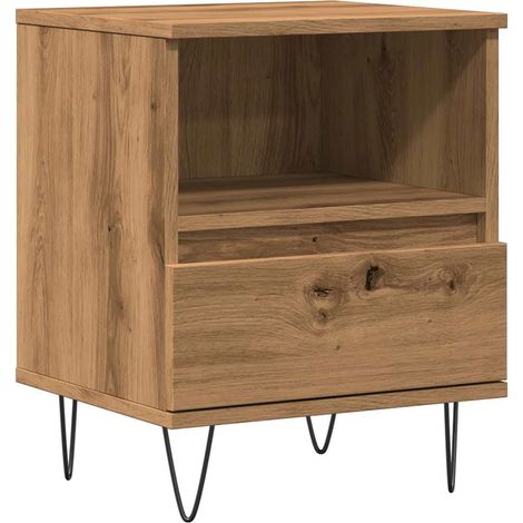 Maison Exclusive - Nachttisch Artisan-Eiche 40x35x50 cm Holzwerks (1/5)