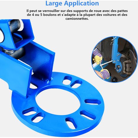 Outil de Réparation de Garde-boue Cadre en Métal Fender Roller Reformage Extension avec Bras Réglable 180° et 22,9-36CM pour Entretien Automobile Bleu CW4354 Maison Chic (1/3)