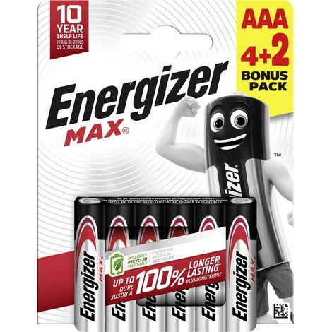 Pile LR3 (AAA) alcaline(s) Energizer Max 1.5 V 6 pc(s) S425522