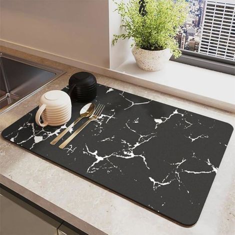 Tapis Egouttoir Vaisselle 6050cm Tapis Evier Cuisine Gris clair Tapis Absorbant pour 60 x 60 cm Gris Clair (Ral 7035) (1/5)