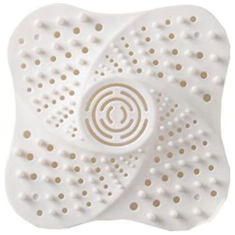 QORVA-Couvercle de drain en silicone, blanc, 1 pièce Crépine d'évier de cuisine Couvercle de drain anti-odeurs pour salle de bain Évier