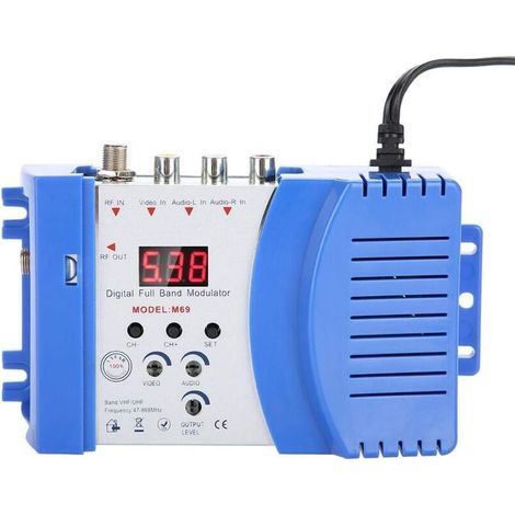 Modulateur RF numérique, Modulateur compact pour usage domestique, Modulateur RF numérique, Convertisseur audio/vidéo, Amplificateur de signal, Amplificateur de signal VHF/UHF (UE) (1/4)