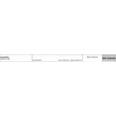 MAORI cortacésped MP490 HT-WP cable acelerador 1035mm cable funda 943mm