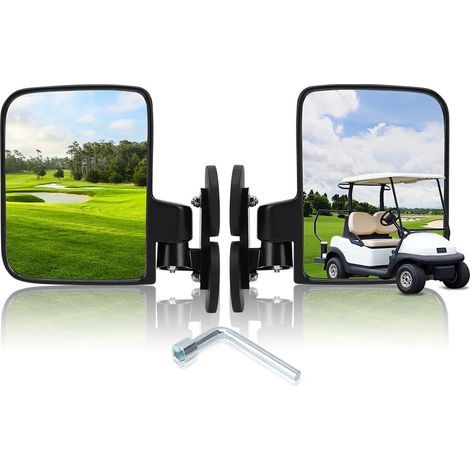Miroir latéral arrière magnétique puissant réglable, 2 pièces, avec réglage de l'angle, adapté aux voitures de golf, remorques, caravanes, camions citerne, chariots élévateurs et roues vibrantes. (1/5)