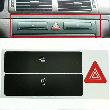Autocollants de réparation pour boutons et garnitures de carrosserie, décoration intérieure de voiture, autocollant de réparation pour interrupteurs et boutons de commande, pour Audi A6 C5 1998-2004-J (1/4)
