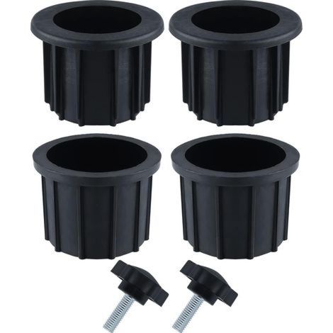 Deux jeux d'accessoires pour parasol – 6 pièces au total – 4 anneaux (1,5 pouce et 1,9 pouce) – 2 vis M8 de 40 mm (1/5)