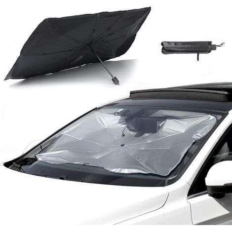Parasole per auto - Non specificato - Pieghevole - Protezione UV 50+ - Custodia in pelle inclusa - Disponibile in 2 misure (1/4)