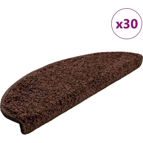 Stufenmatten 30 Stk. 65x21x4 cm Braun Halbrund Groß