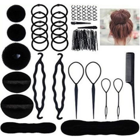 Hair Styling Accessories - 71 Pieces - Hair Styling Tools - For Women and Girls - Easy Bun (1/4)