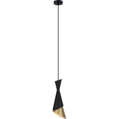 Lampada a sospensione Italux Malia nero/oro E27 Ø13,5 (1/4)