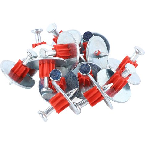Lot de 100 clous à ciment en acier résistant à la corrosion avec joint pour fixation murale ou au plafond en béton, 2,5 cm (1/5)