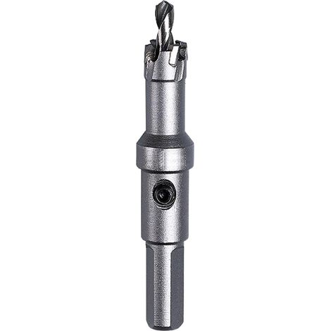 Scie-cloche en carbure de tungstène en acier inoxydable - Foret en alliage de tungstène - Scie cloche TCT - Diamètre de coupe : 12 mm (1/5)
