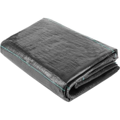 Mantillo vegetal, tela para el control de malezas, tela de polipropileno para el control de malezas, 1 m x 5 m, geotextil con propiedades anti-rebrote, 75 g/m², tela con protección UV, resistente al d