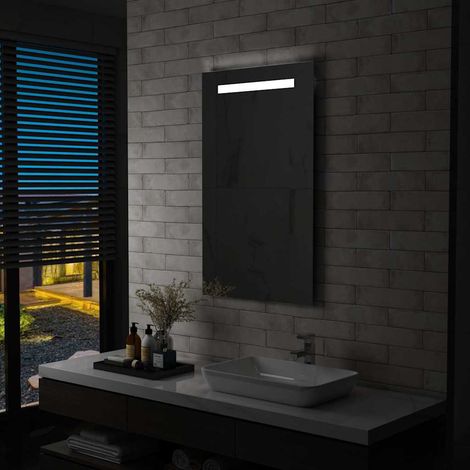 Miroir mural de salle de bain avec LED 60x100 cm