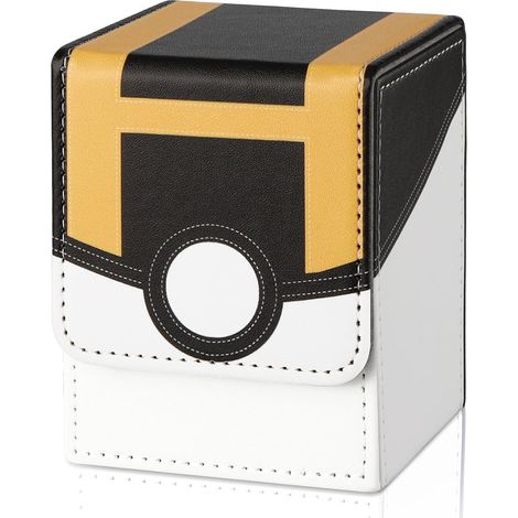 Deck Box 100 per Commander TCG, Deck Box in PU e design magnetico, compatibile con giochi di carte collezionabili, carte MTG, carte Yugioh, ecc. GIALLO (1/5)