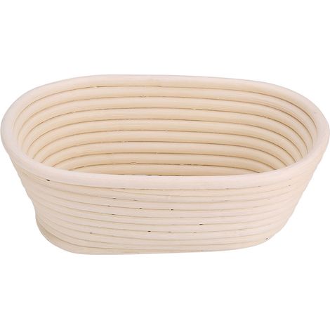 Panier de façonnage en rotin naturel non blanchi, kit de cuisson de pain artisanal 21x13,5x8cm