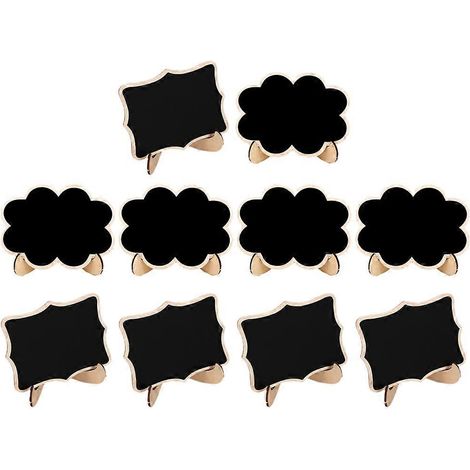 Petits panneaux en bois noir pour tableau d'affichage lot de 30 décoration intérieure (1/4)