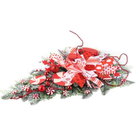 Hängende Weihnachtsgirlande, künstlicher Kranz für Wohnzimmer, Schlafzimmer, Büro, Hochzeit, Geburtstag (1/3)