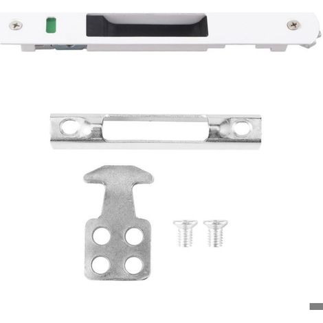 Verrou porte coulissante - PZCC - 78x11in (198x28 mm) - Pour fenêtres et portes - Crochet loquet - Blanc (1/4)