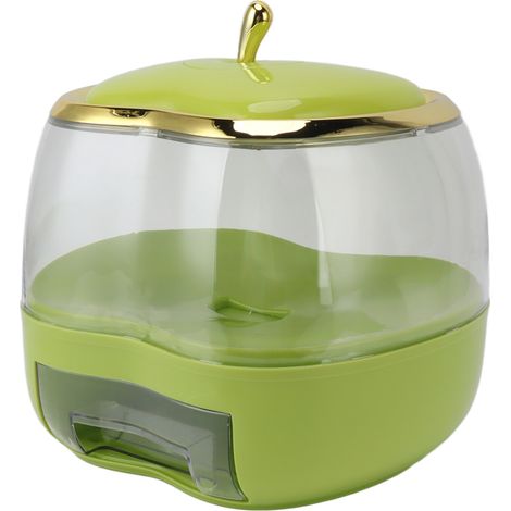 Boîte de rangement hermétique pour riz, distributeur de riz, bac de stockage pour céréales, seau distributeur de riz ménager, 5000 ml, petit modèle vert