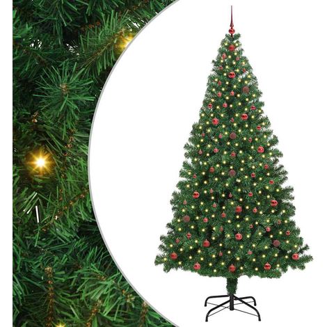 Sapin de Noël artificiel Vert 240 cm PVC, Acier et Plastique vidaXL (1/5)
