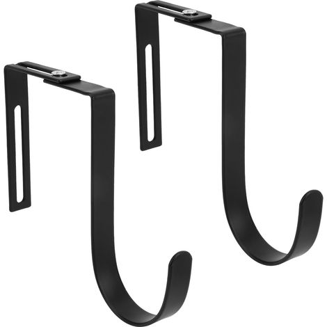 2 Crochets de Porte, Crochets de Cabine Réglables Fer Durable Cintre Porte Compartiment Organisateur Vêtements Suspendus Porte-Serviettes pour Manteau, Chapeau Vestiaire, Aucun Espace Requis (1/5)