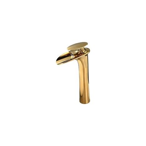 Mitigeur cascade doré haut - Robinetterie laiton or - Pour vasque de luxe