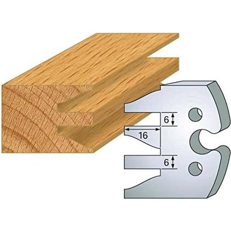 Jeu de 2 Fers Profilés Acier HT 50 x 5,5 mm - N°232 Profil et contre-profil - Outil de menuiserie - Diamwood