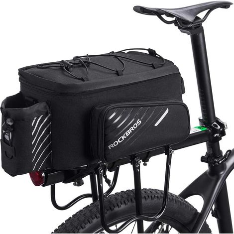 Sacoche de vélo 8L pour porte-bagages, sacoche étanche Reflex, sac bandoulière multi-compartiments, sac de voyage extérieur avec housse de pluie-AquaForge (1/5)
