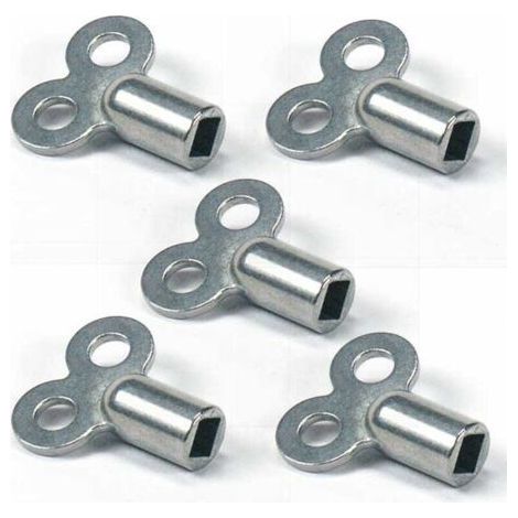 Set of 5 Radiator Drain Keys - Durable Zinc Alloy Drain Keys - Radiator Drain Keys for Many Radiators - Handy Drain Key for Heaters(large (1/5)