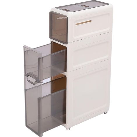 Narrow Storage Cabinet, Slim PP Drawer Organizer (1/5)