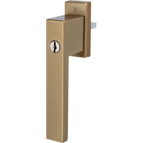 Fenstergriff Fensterolive Rasterolive Abschliessbar Einbruchschutz mit 2 Schlüssel Gold (1/3)
