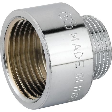 RACCORDO DIRITTO RIDOTTO MASCHIO FEMMINA IN OTTONE CROMATO SERIE 1500 F1/2xM3/8   TIEMME RACCORDERIE SPA