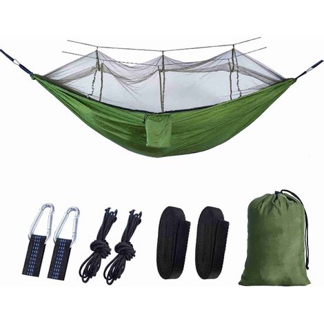 Hamac à ouverture rapide automatique avec moustiquaire Camping en plein air Portable Anti-renversement en Nylon (1/5)